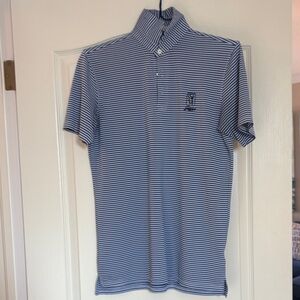 Navy Striped Polo Shirt